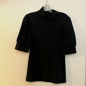 Ann Taylor Black Puff Sleeve Top